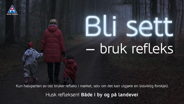 Lenke til artikkel: De fleste fotgjengerulykkene skjer i mørket – bruk refleks! 