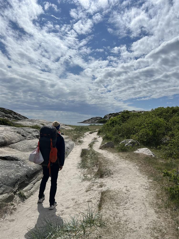 Grusvei mot sjøen  - Klikk for stort bilde